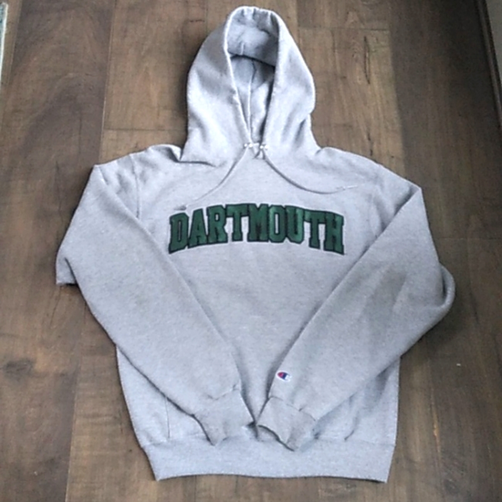 VTG CHAMPION DARTMOUTH SEWN ON LETTERS GRAY HOODIE WOMANS S